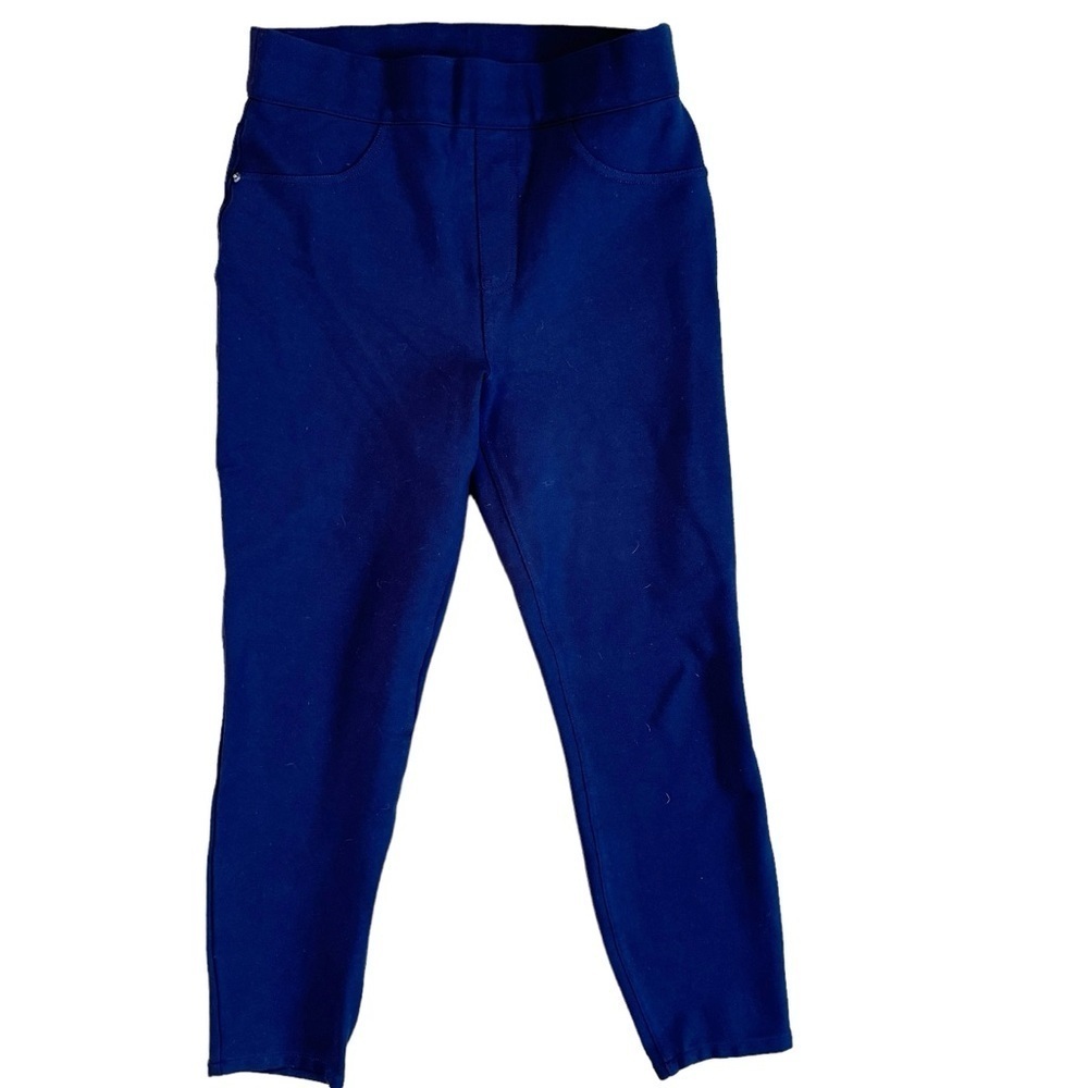 SPANX Knit High Rise Stretch Fit Legging Pants Size Medium in Navy Blue